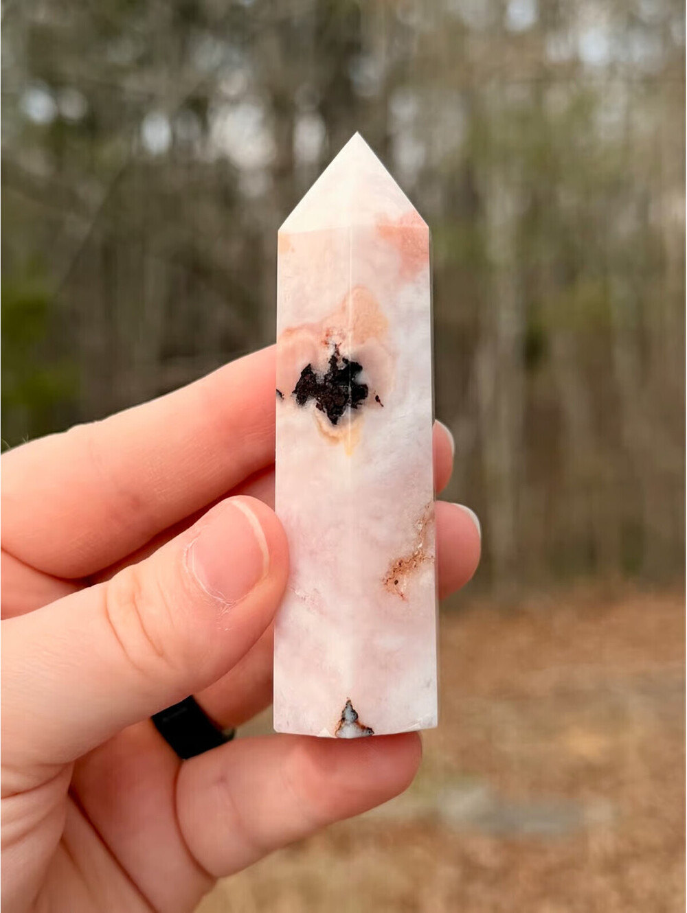 Pink Amethyst Crystal Tower